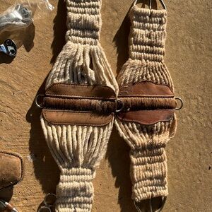 Handcrafted mohair Wool Saddle Cinch.